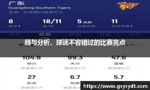 顾与分析，球迷不容错过的比赛亮点