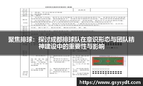 聚焦排球：探讨成都排球队在意识形态与团队精神建设中的重要性与影响