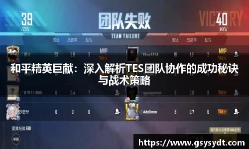和平精英巨献：深入解析TES团队协作的成功秘诀与战术策略